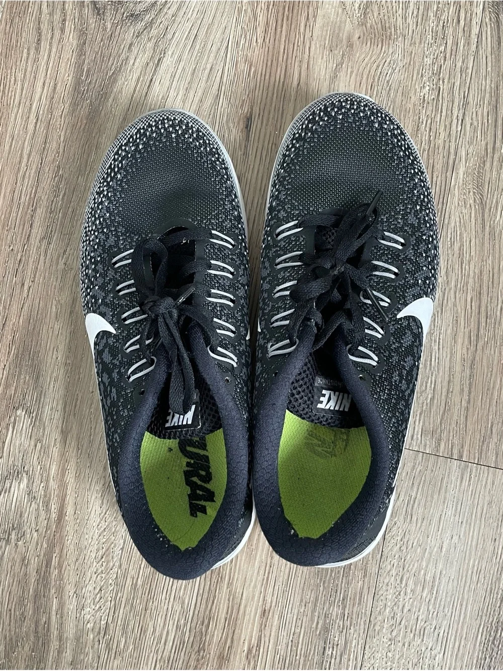 Women Size 8 Nike Free RN Running Shoes Black White